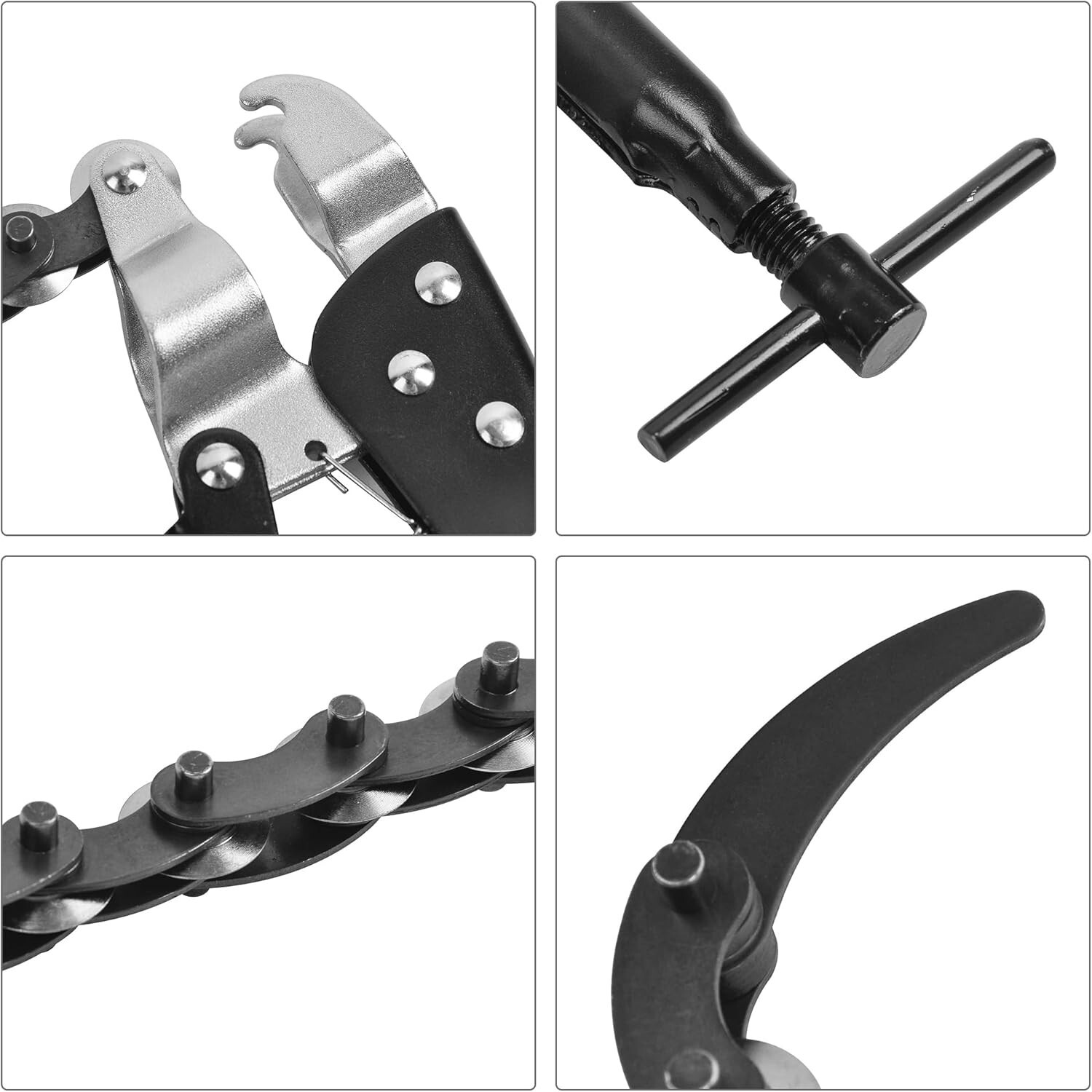Car exhaust pipe cutter, heavy-duty multi-wheel chain gripper