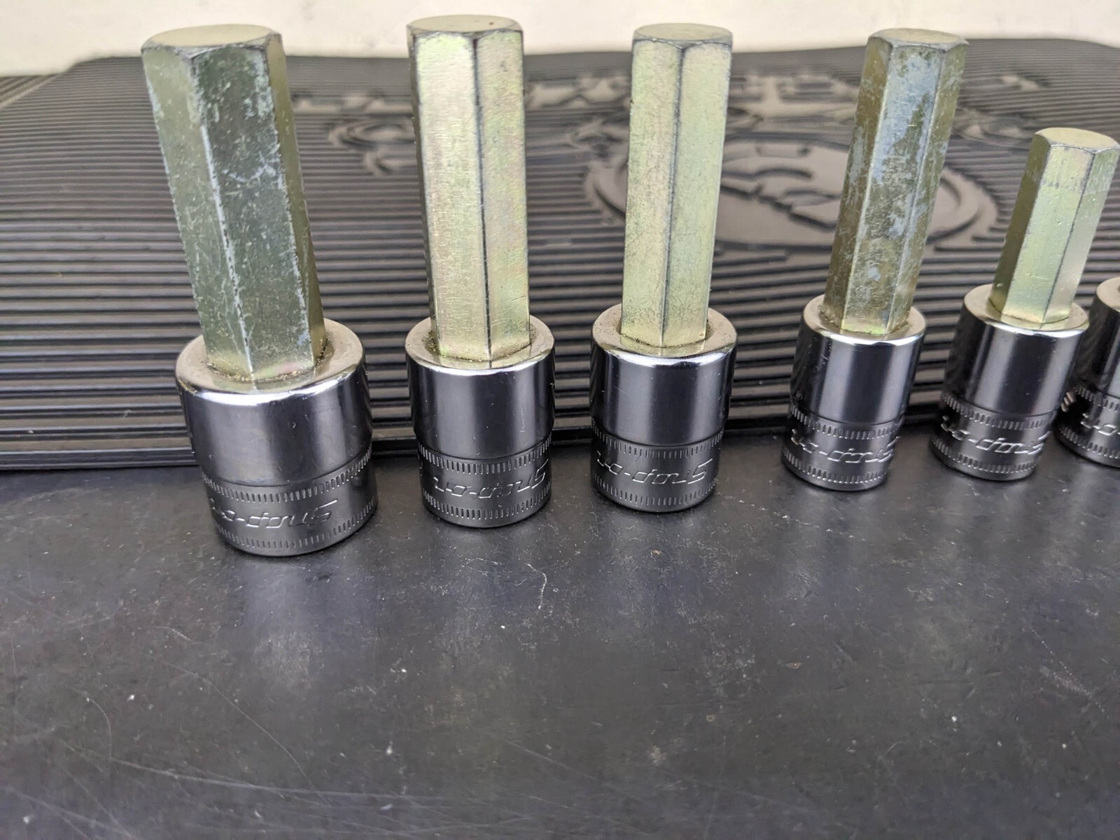 #be219 Snap-On 11pc Metric Hex Allen Socket Set 3/8″ Drive 4mm to 14mm 211EFAMY