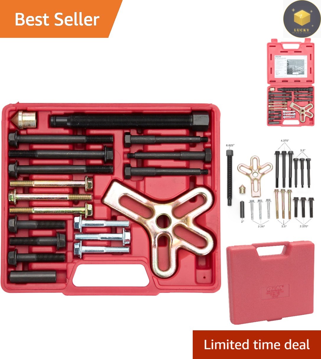 Durable Harmonic Balancer Removal Tool Set with Heat-Treated Components