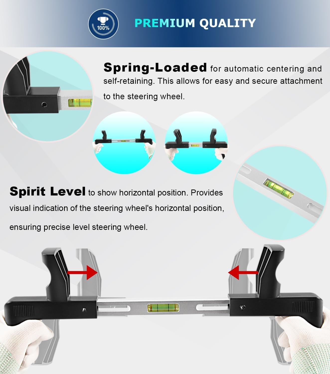 ATD-3100 Steering Wheel Level Alignment Tool 270mm-340mm for Most Vehicle