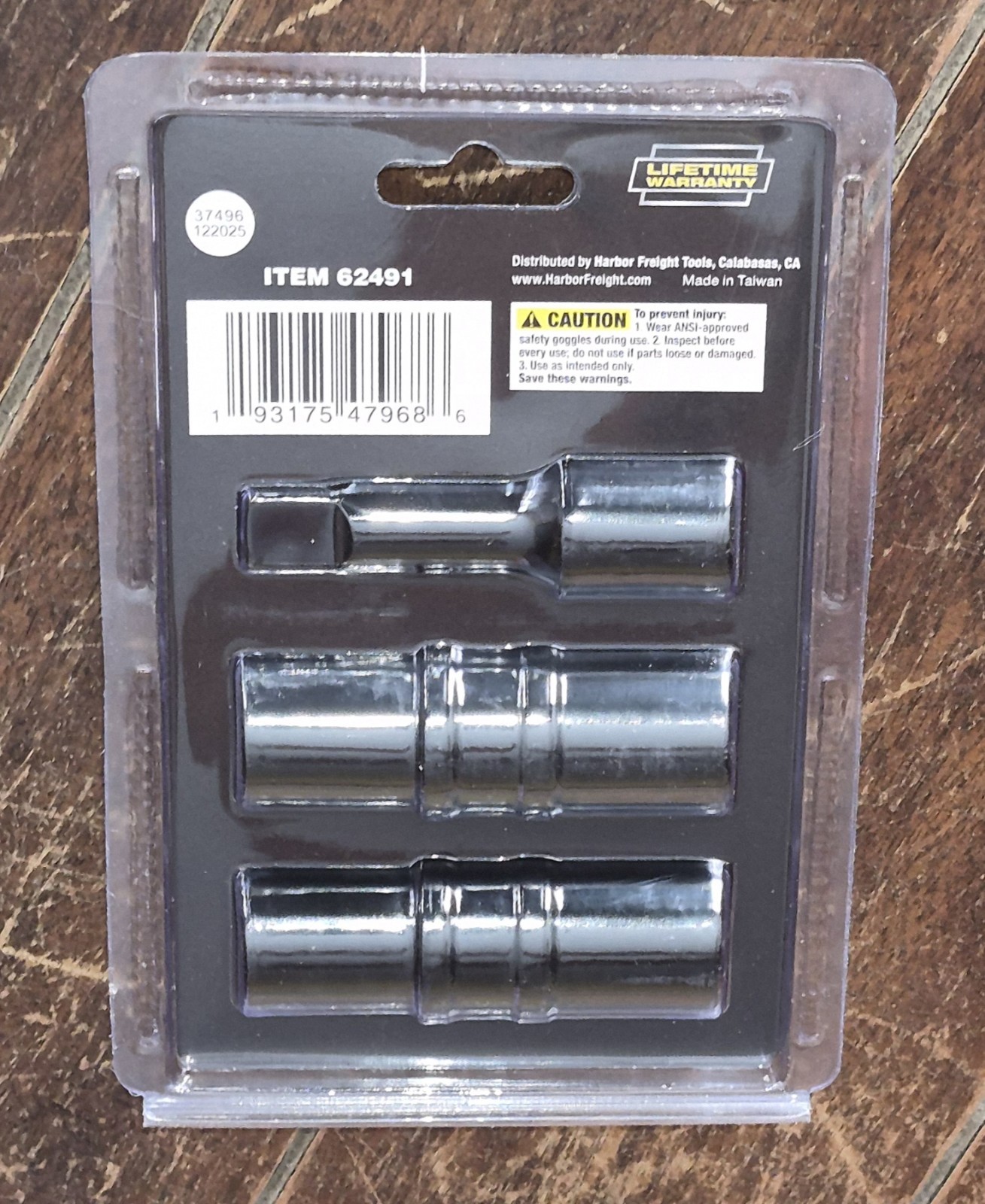 Pittsburgh 1/2″ Drive 3pc Impact Lugnut Flip Socket Set ~ Model #62491