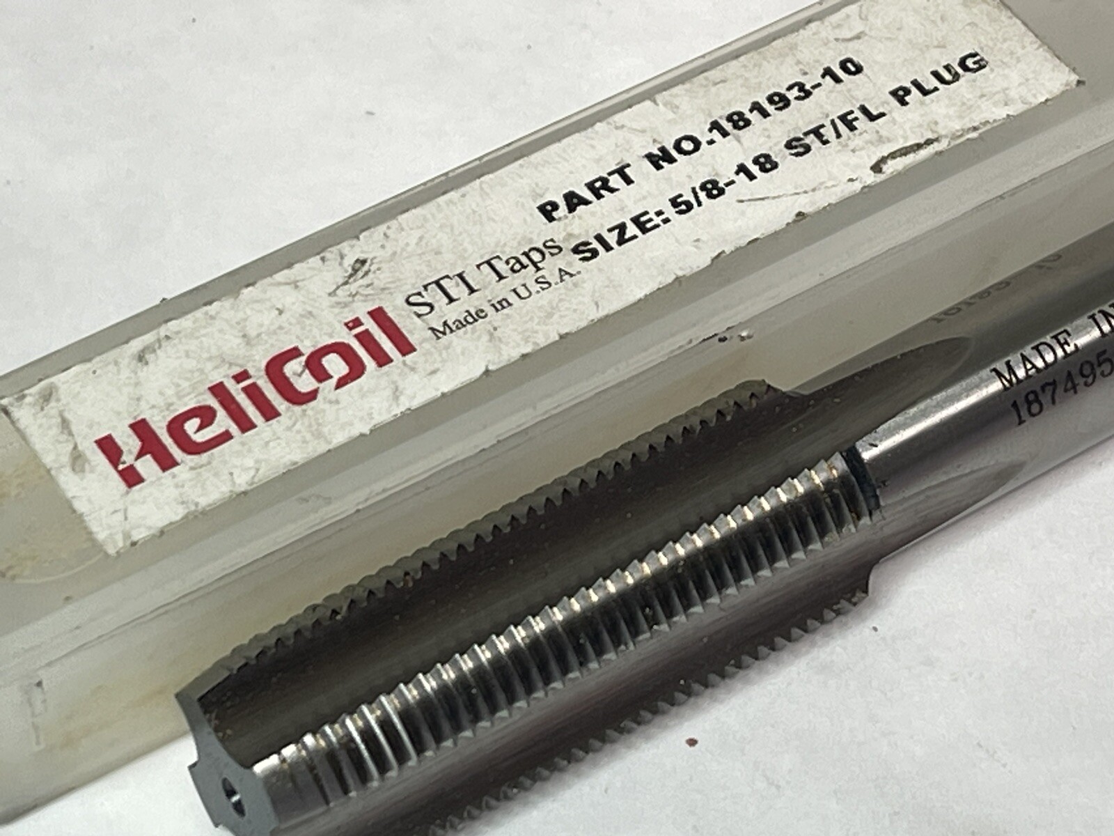 5/8-18 NF Thread 4 Flutes, Plug Chamfer Bright Finish HSS Pipe STI NF (23AG39)