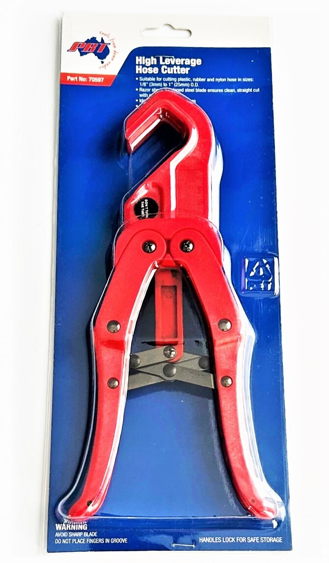 PBT Razor Sharp High Leverage Hose Cutter Rubber Plastic Nylon 1/8″ To 1″ O.D.