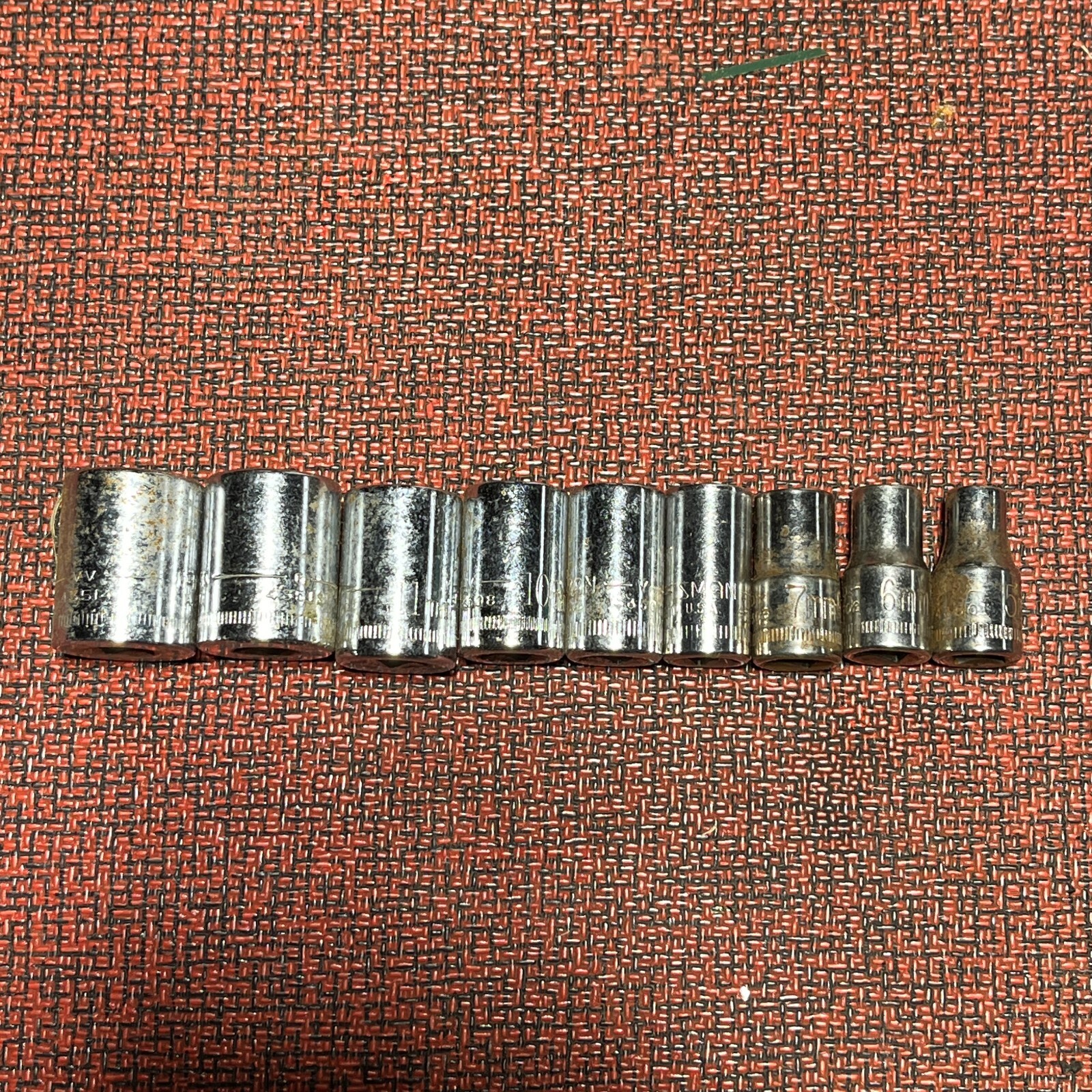 CRAFTSMAN 1/4″ drive 6pt 43501-43514 5mm-13mm Shallow Socket 9 pc Set – Dirt