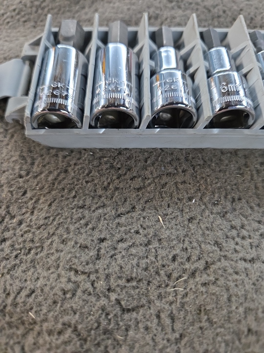 NOS SEARS Craftsman Hex Bit 6pc Socket Accessory Set 3/8″ Dr METRIC GK 34448 USA