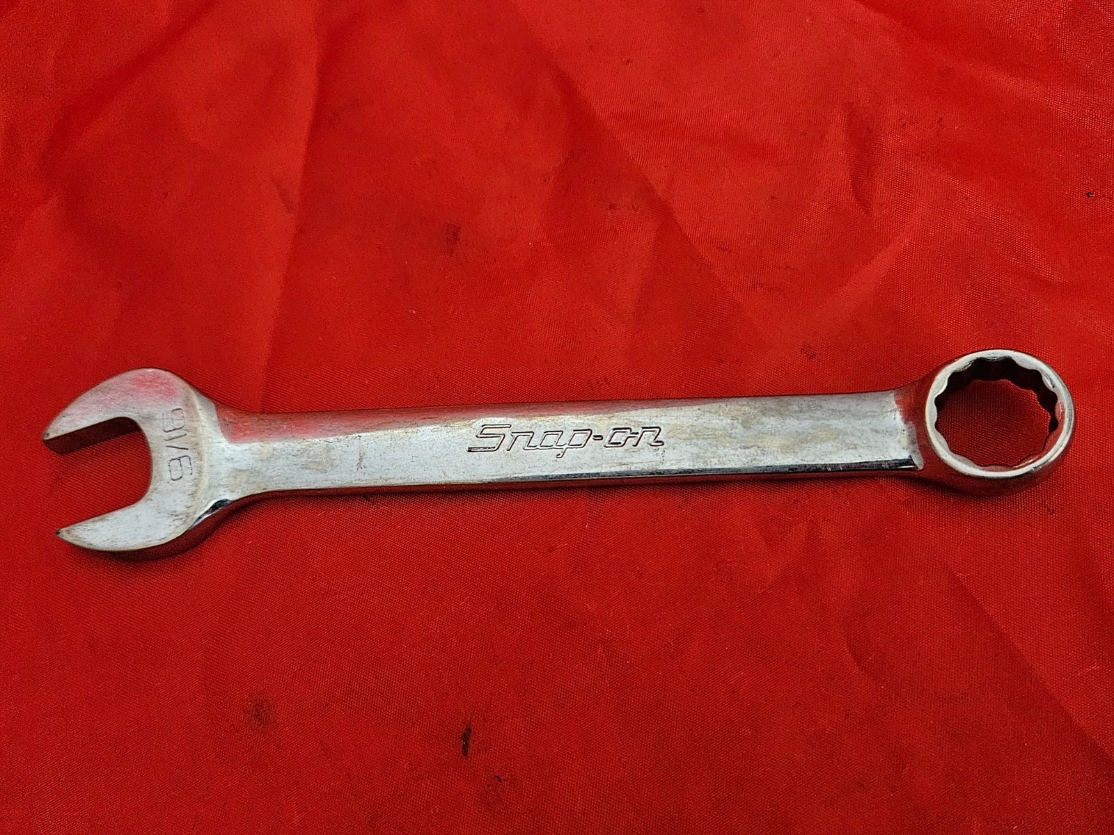 Snap-on OEX180 9/16″ 12 Point Short Combination Wrench Open Box End USA SAE M1
