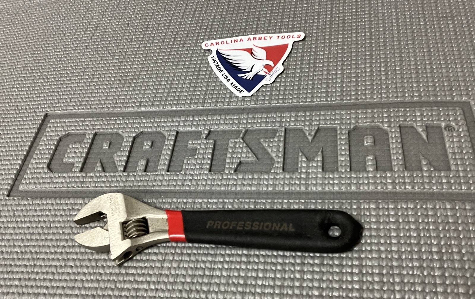 Vintage Craftsman Professional 6” Adjustable Wrench 44166 WF USA Red Black Rare!