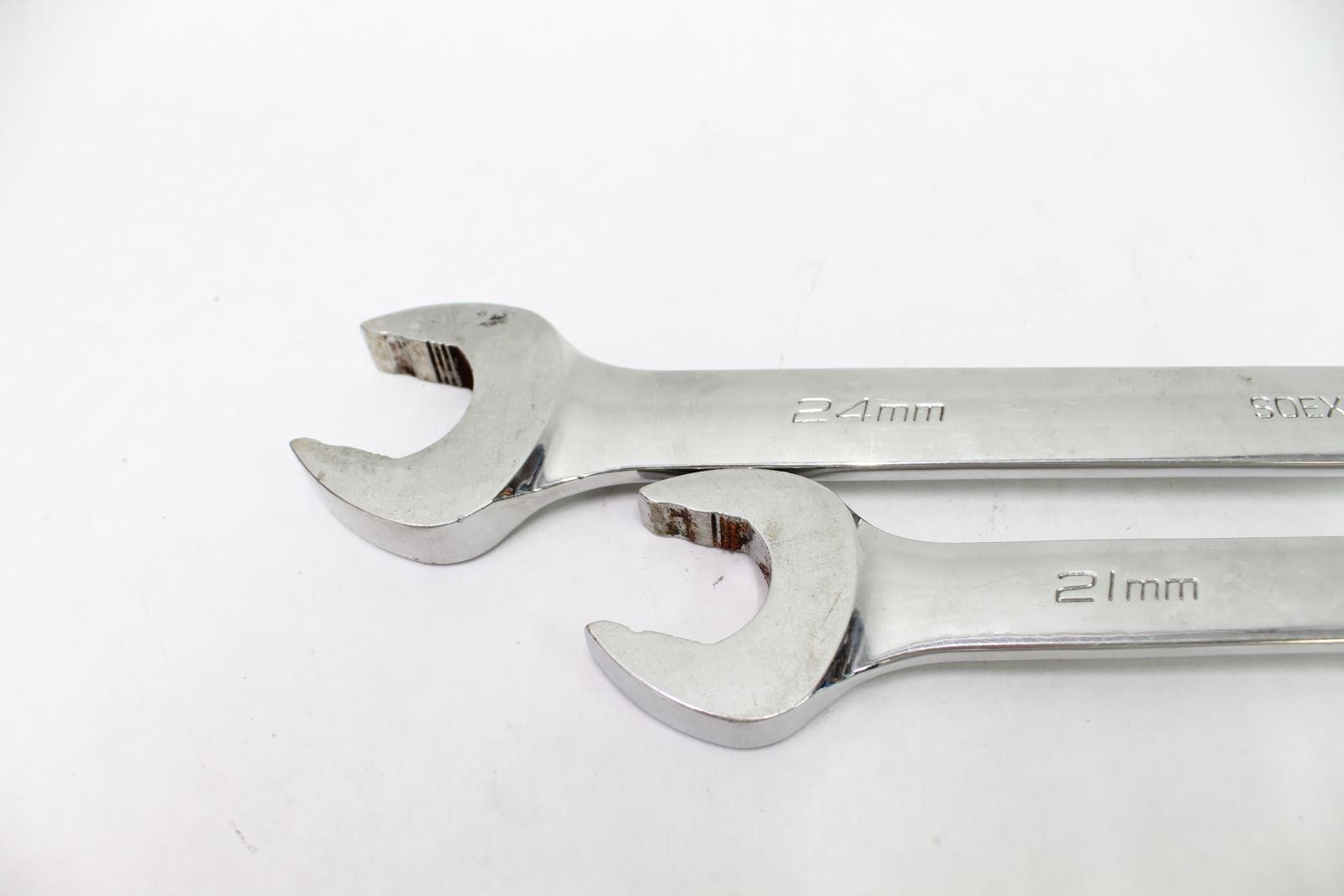 Snap-on 12-Point Flank Drive Plus Long Combo Wrench Set, Metric 10-18mm, 21,24mm