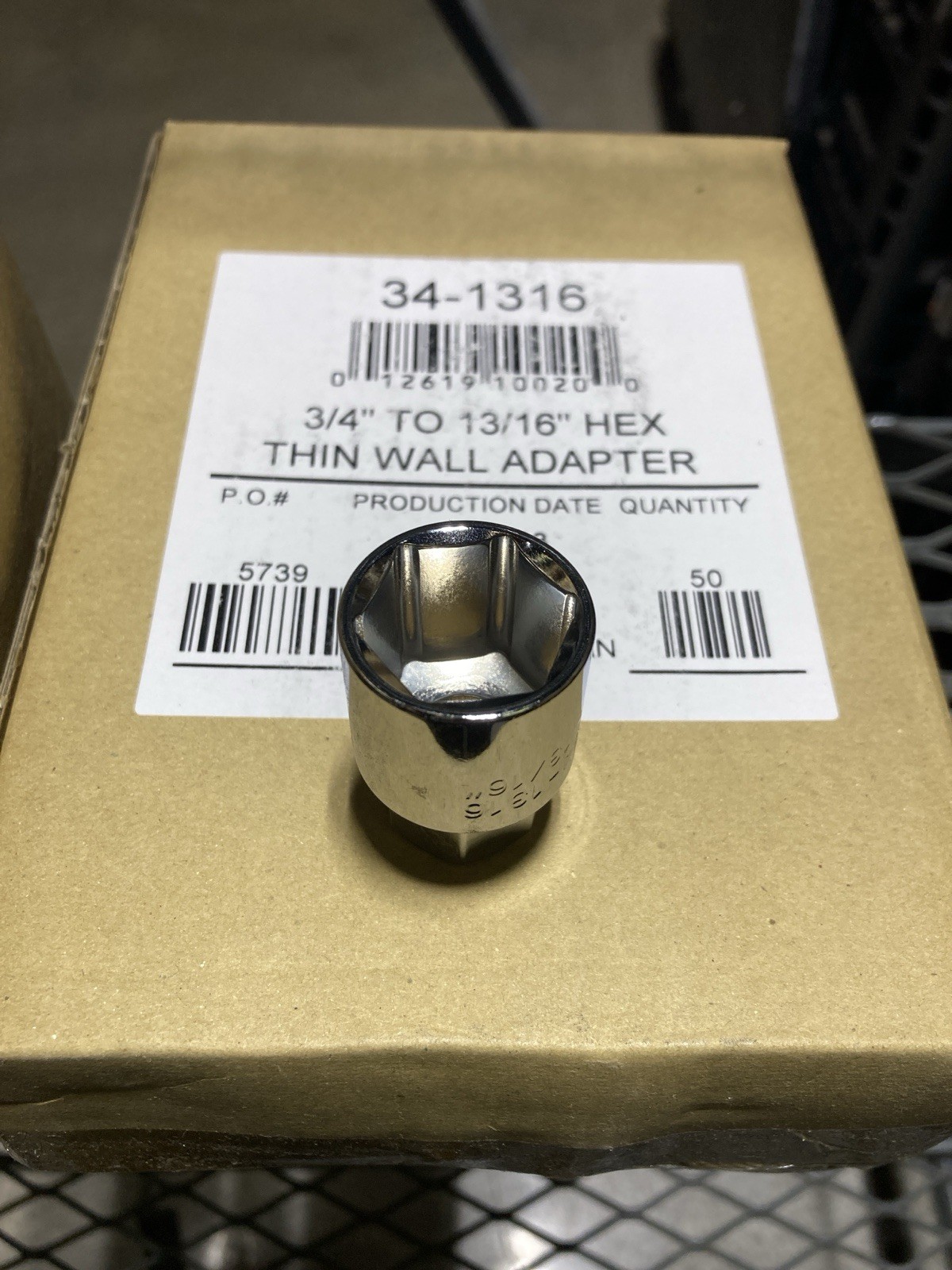 GORILLA 3/4″ TO 13/16″‘ HEX THIN WALL ADAPTER (50count) FREE SHIPPING ! 34-1316