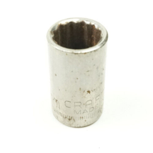 Craftsman -↊⅁- 15mm 12 Point Shallow Chrome Socket 1/2″ Drive 44236 USA