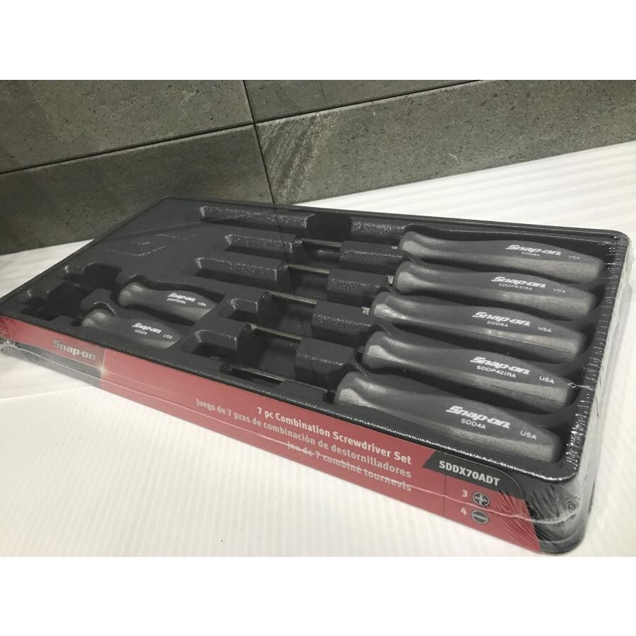 Snap-on Tools SDDX70ADT 7pc DARK TITANIUM Grip Combination Screwdriver New Japan