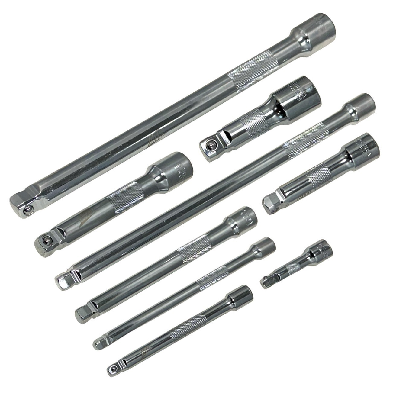 ATD Tools 9pc 1/4″, 3/8″ and 1/2″ Master Wobble/ Straight Extension Set #1209