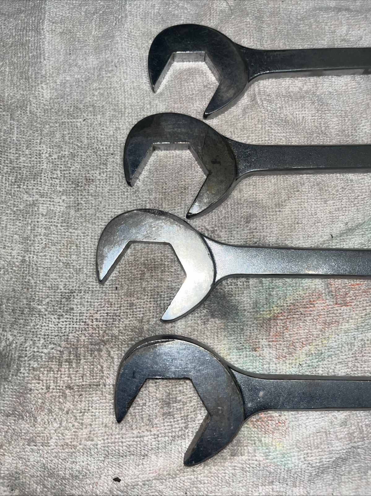 Vintage MAC 4way Angle Open End 4pc WRENCH SET 1 1/4- 1 1/2” DA40 DA44 DA46 DA48
