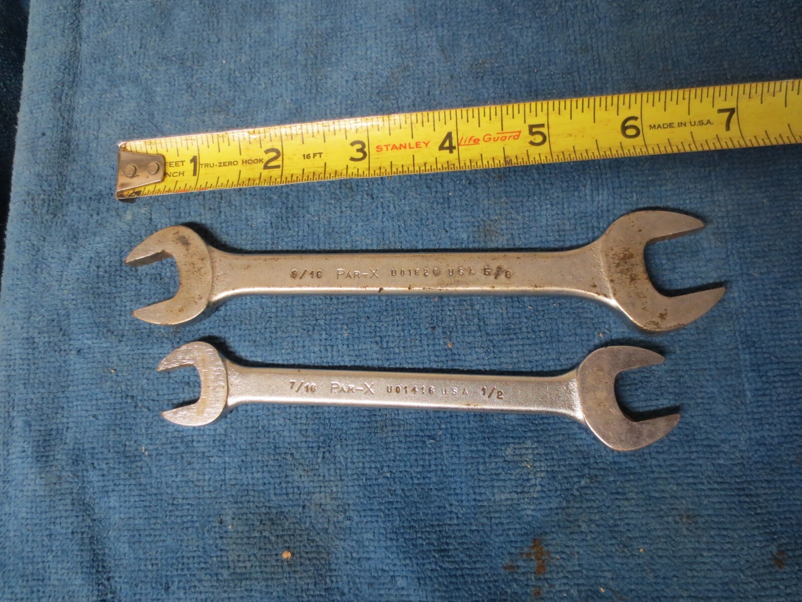 Par-X by Snap-on (2) Pc. SAE Open End Wrench Lot – U.S.A. 7/16 x 1/2, 9/16 x 5/8