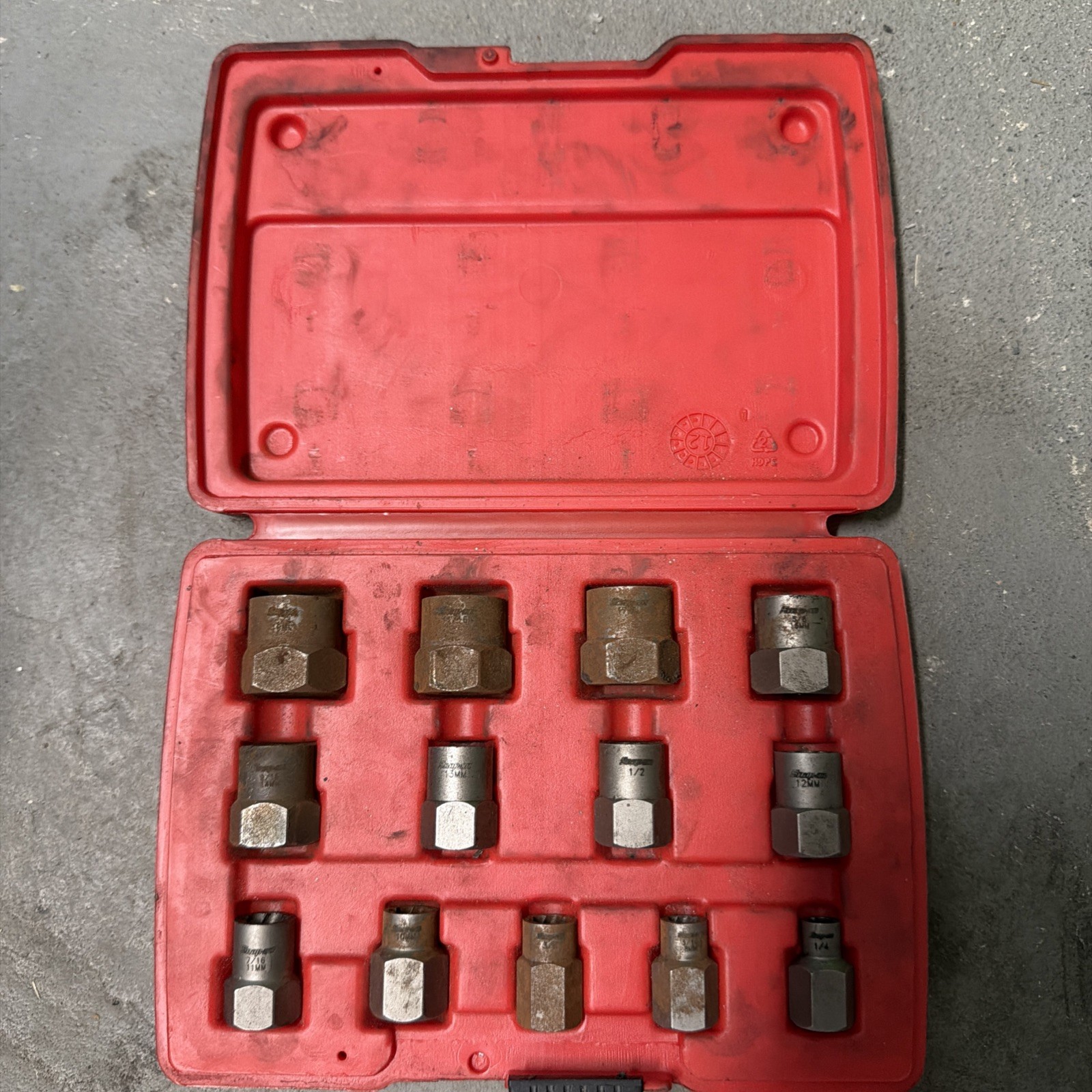 (147366) Snap On 13pc Bolt Extractor Set BEX 13A *Pre Owned*