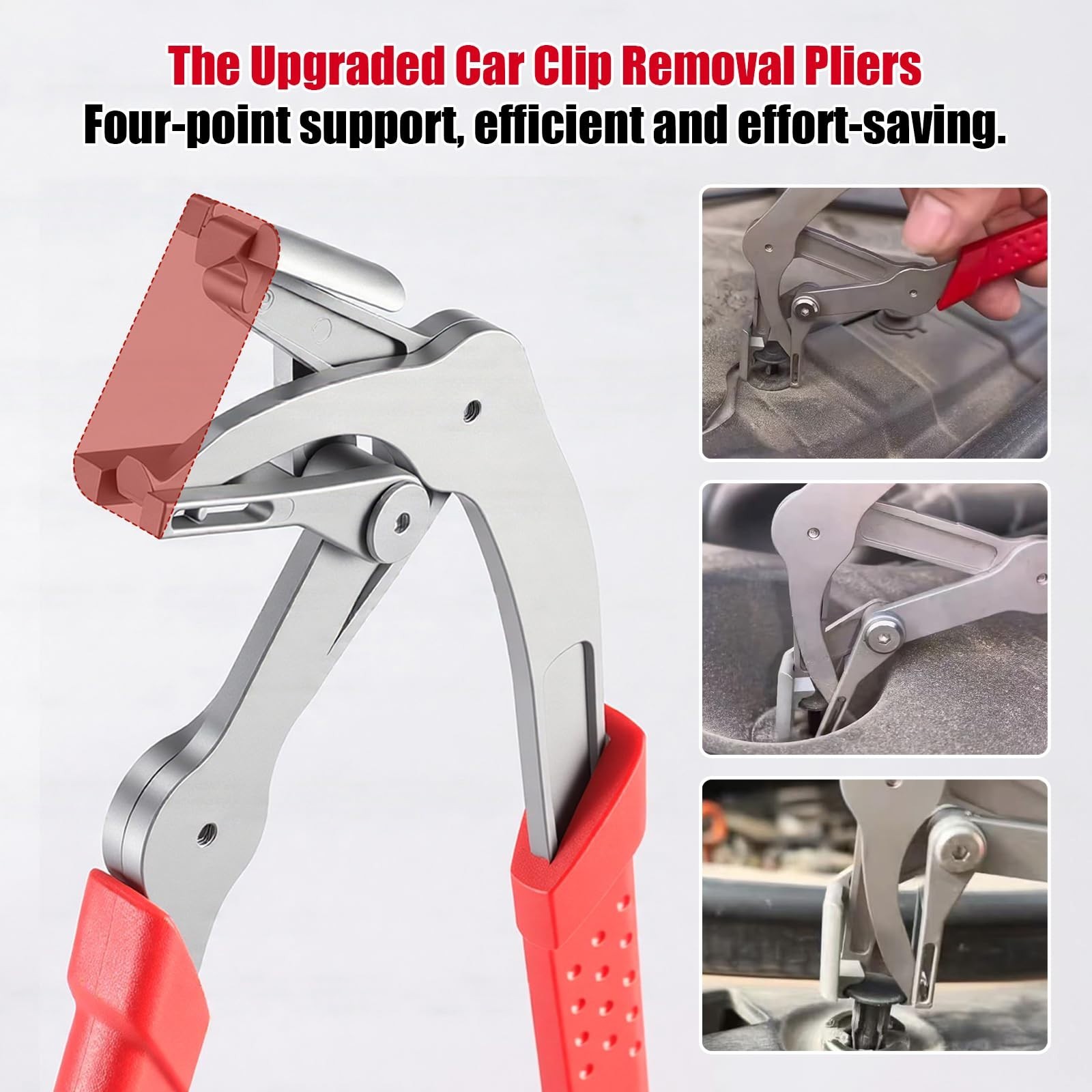 Car Trim Removal Tool Set, Spring-Loaded Fastener Remover, Non-Slip Grip Pliers