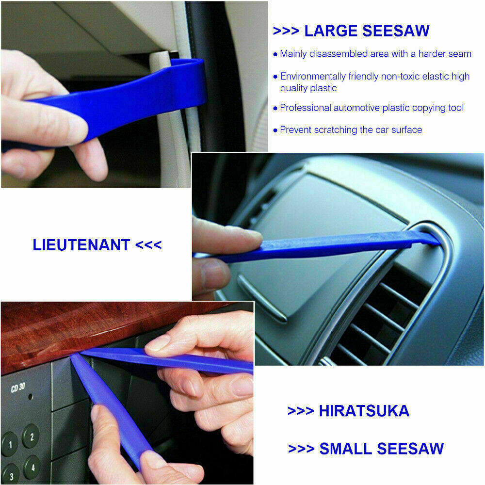 12Pcs Car Trim Removal Tool Set Hand Tools Pry Bar Panel Door Interior Clip Kit
