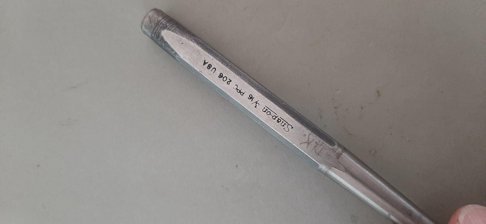 Snap On Tools USA 3/16″ Starter Punch 6″ Long PPC206 Initials 606