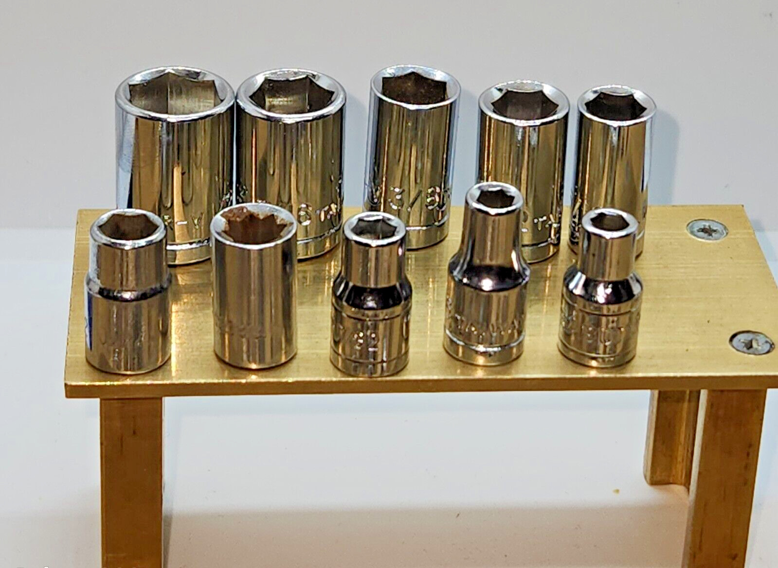 LOT#318-TAIWAN, JAPAN, DURABUILT-1/4″ DRIVE-10 ITEM SET–1/2″- 3/16″-6 POINT