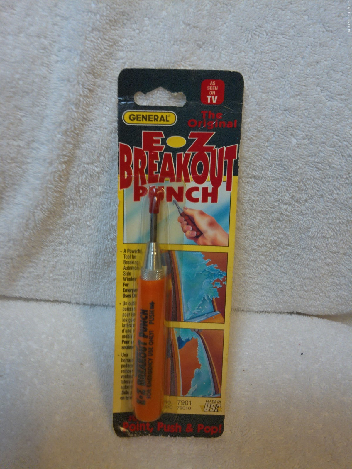 The Original E-Z Breakout Punch Automobile Tool Point Push Pop New In Pkg.