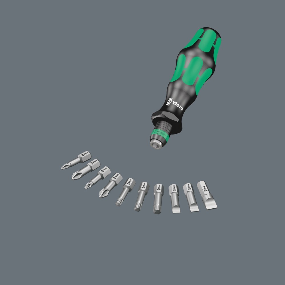 Wera Kraftform Kompakt 10 Pcs Rapidaptor Compact Screwdriver Set 05056653001