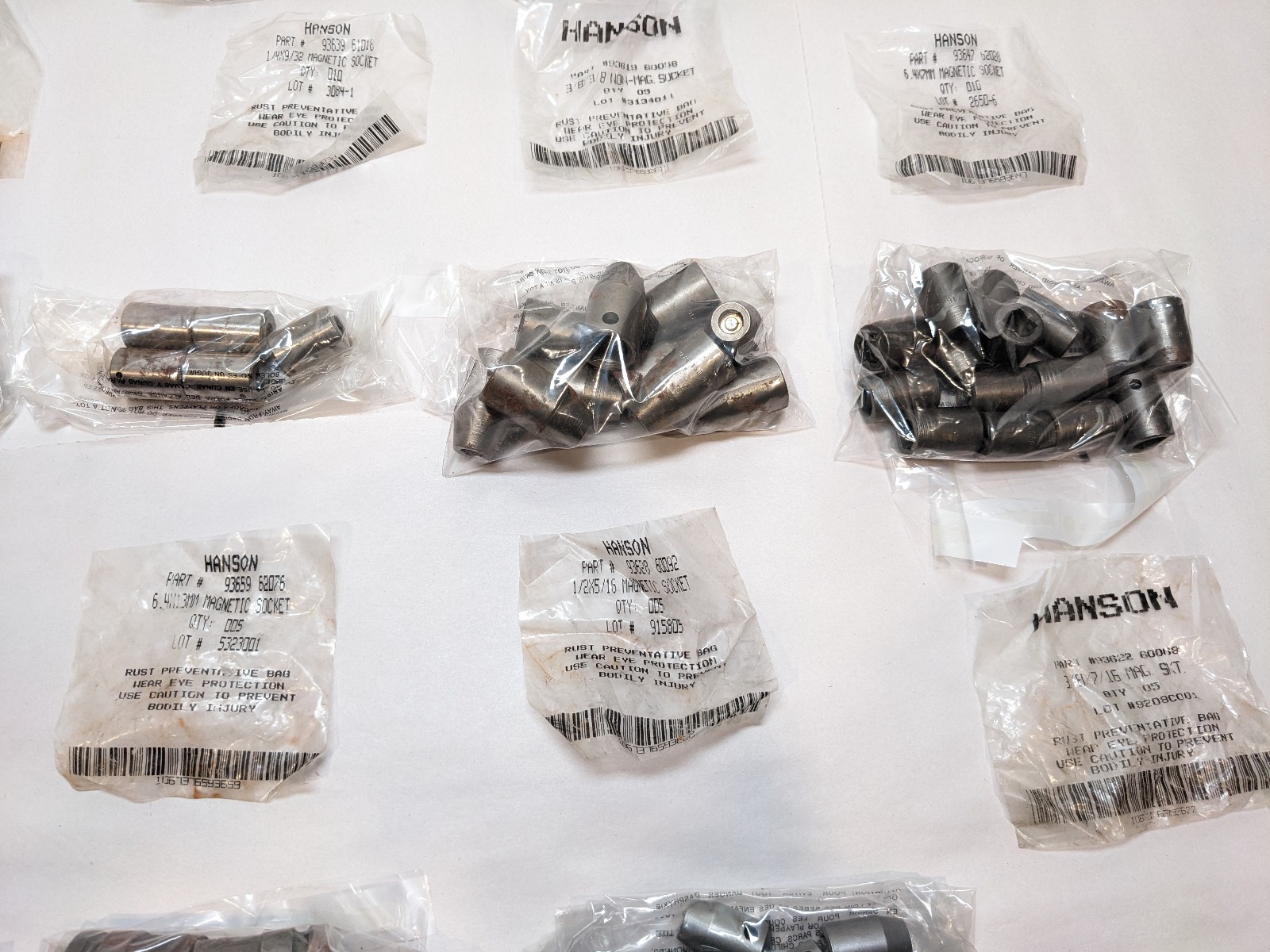 LARGE Lot (120+) Hanson Magnetic Sockets Mechanics Tools USA MADE