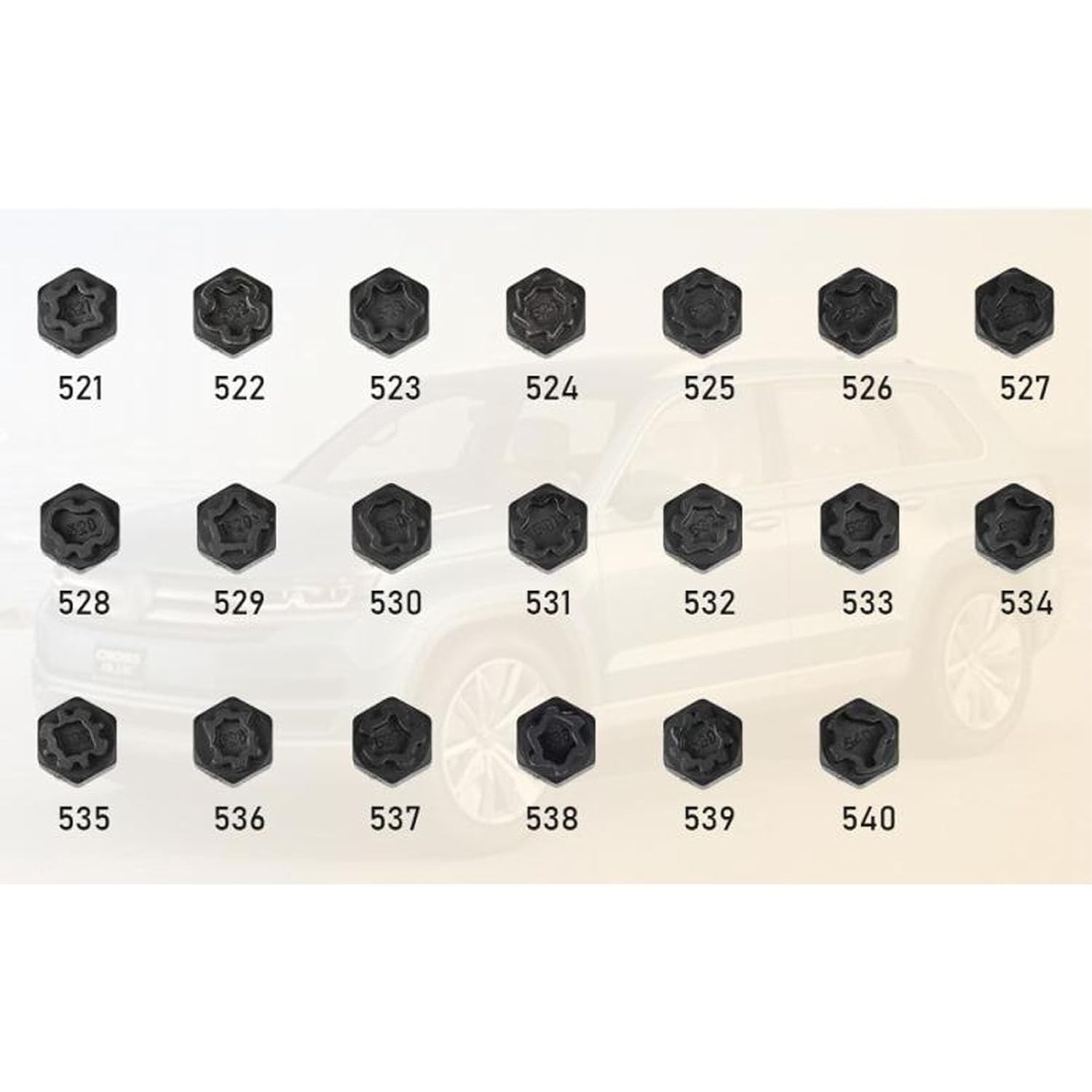 22pcs Wheel Locking Key Set Wheel Rim Lug Nut Master Anti-theft Removal Tool Kit