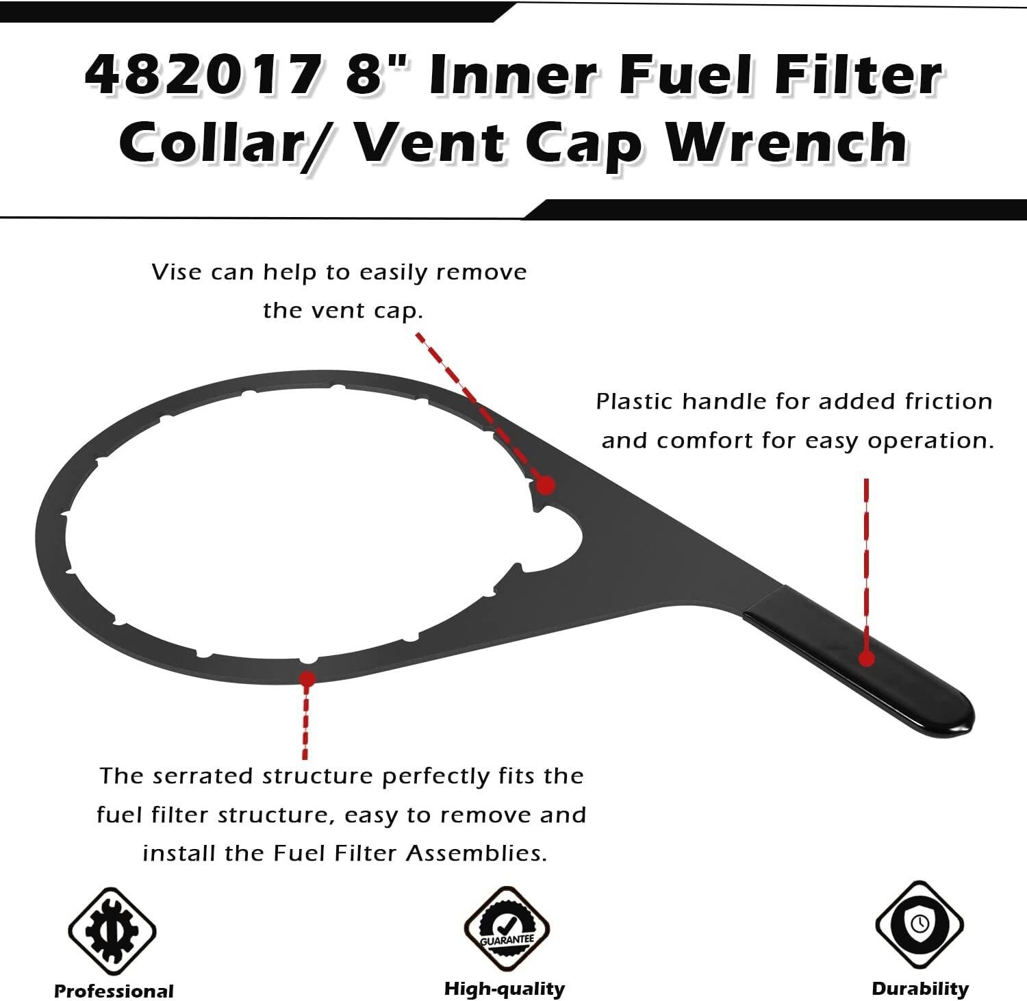 482017 8″ Fuel Filter Collar Vent Wrench for Davco Fuel Pro 482/483/485/487/488