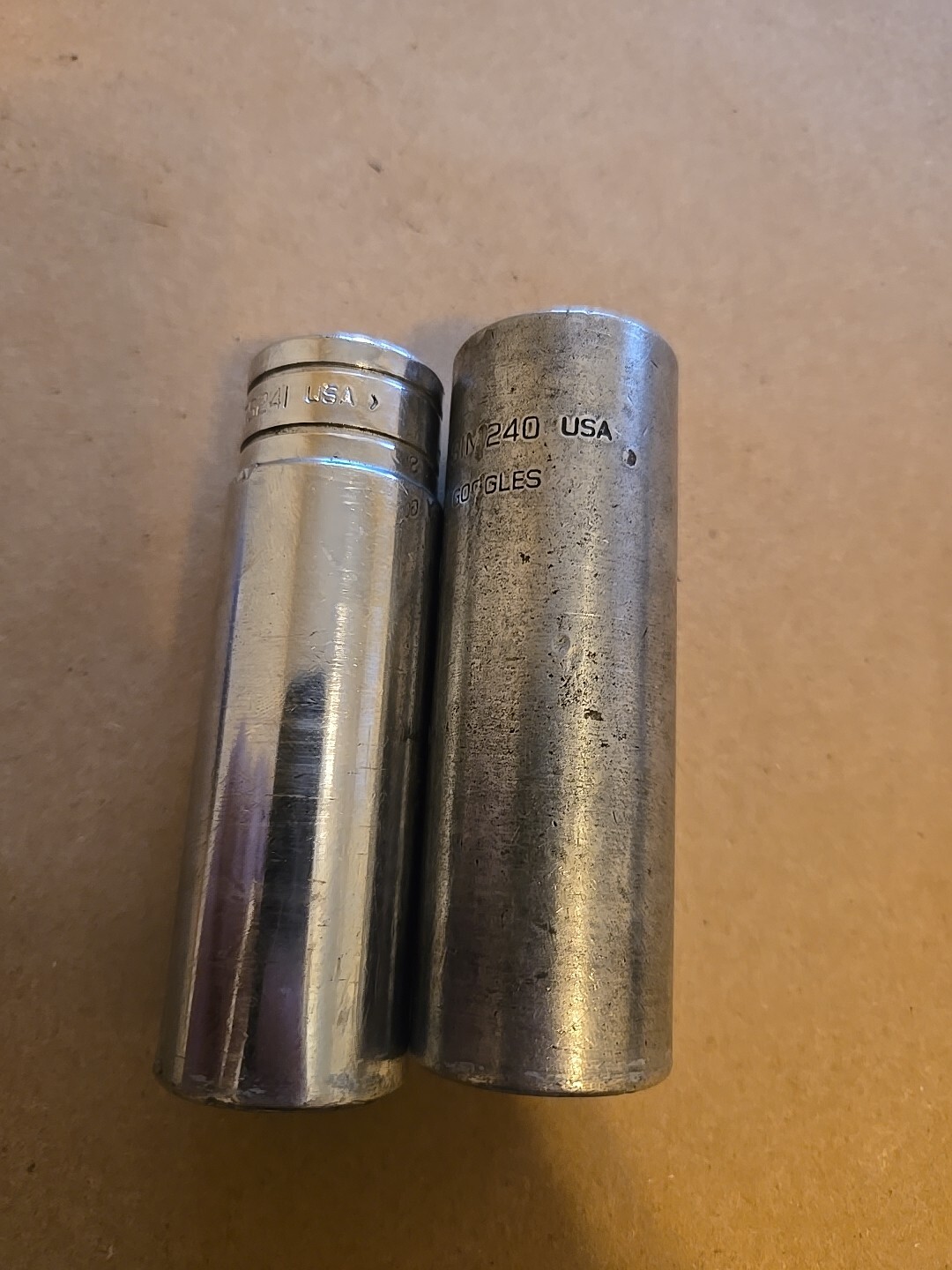 Snap On 1/2″ Drive 3/4″ 6PT SAE Deep Chrome Impact Sockets Worn TS241,SIM240