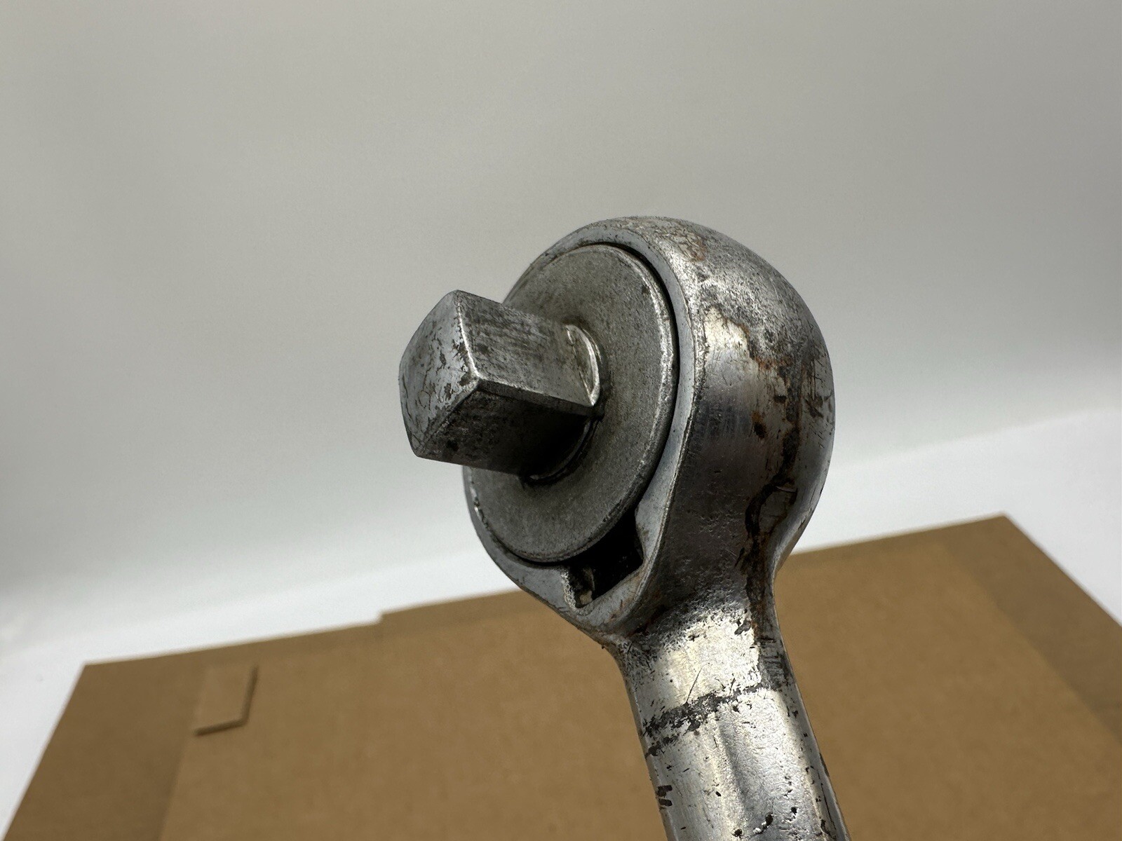 Vintage S-K Tools 1/2″ Drive Ratchet 42470 USA 10″ long Knurled Round head