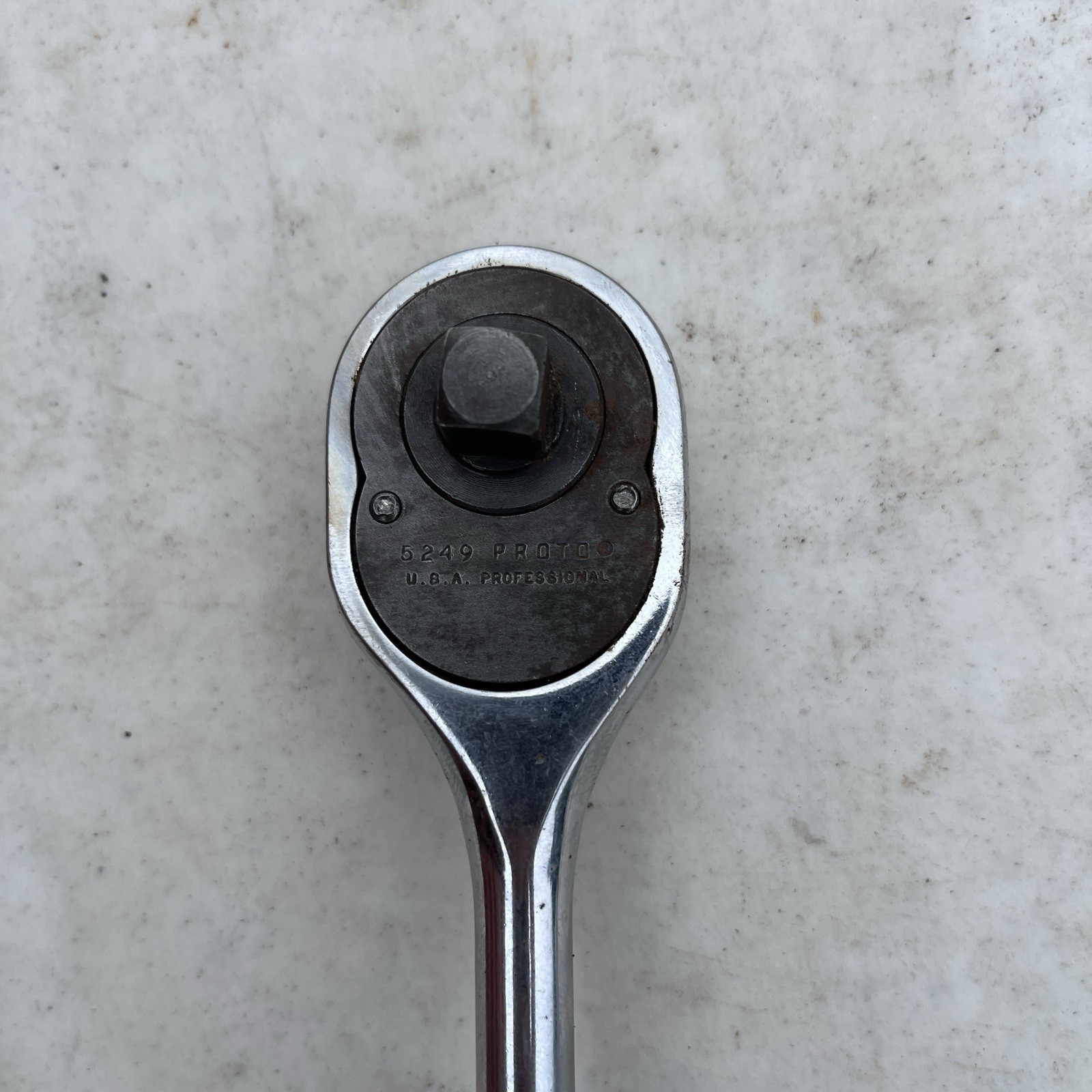 PROTO Tools Pear Head Ratchet 5249 3/8″ Drive Polished chrome 7” Long