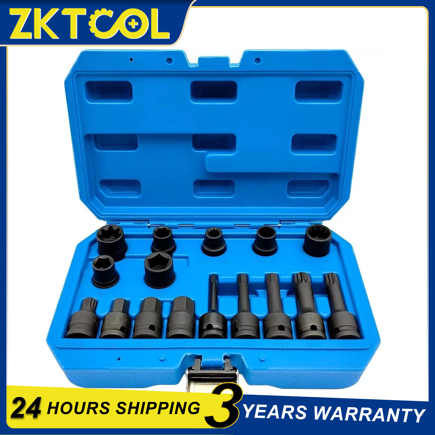 16PCS Brake Caliper Socket Bolt Bit Hex Pentagon Tool for Benz BMW Audi Ford VW