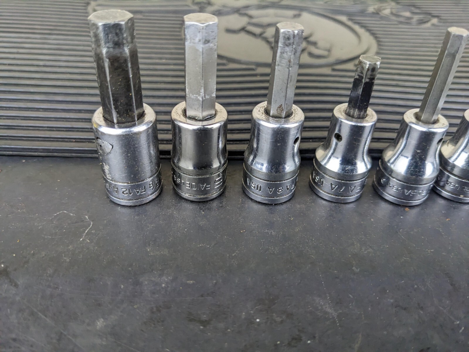 #az201 Snap On 3/8″ Drive Standard Hex Bit Socket Driver Set 208EFAY 1/8 to 3/8″