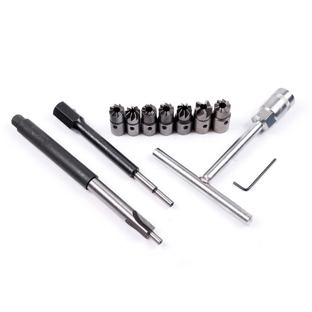 10pc Laser Diesel Injector Seat Cutter Set Car Repair Tool clean & decarbonise