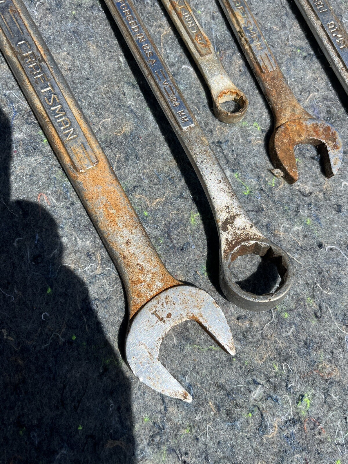 Lot 8 Craftsman Combination Wrenches V- Vv- USA, Multiple Sizes