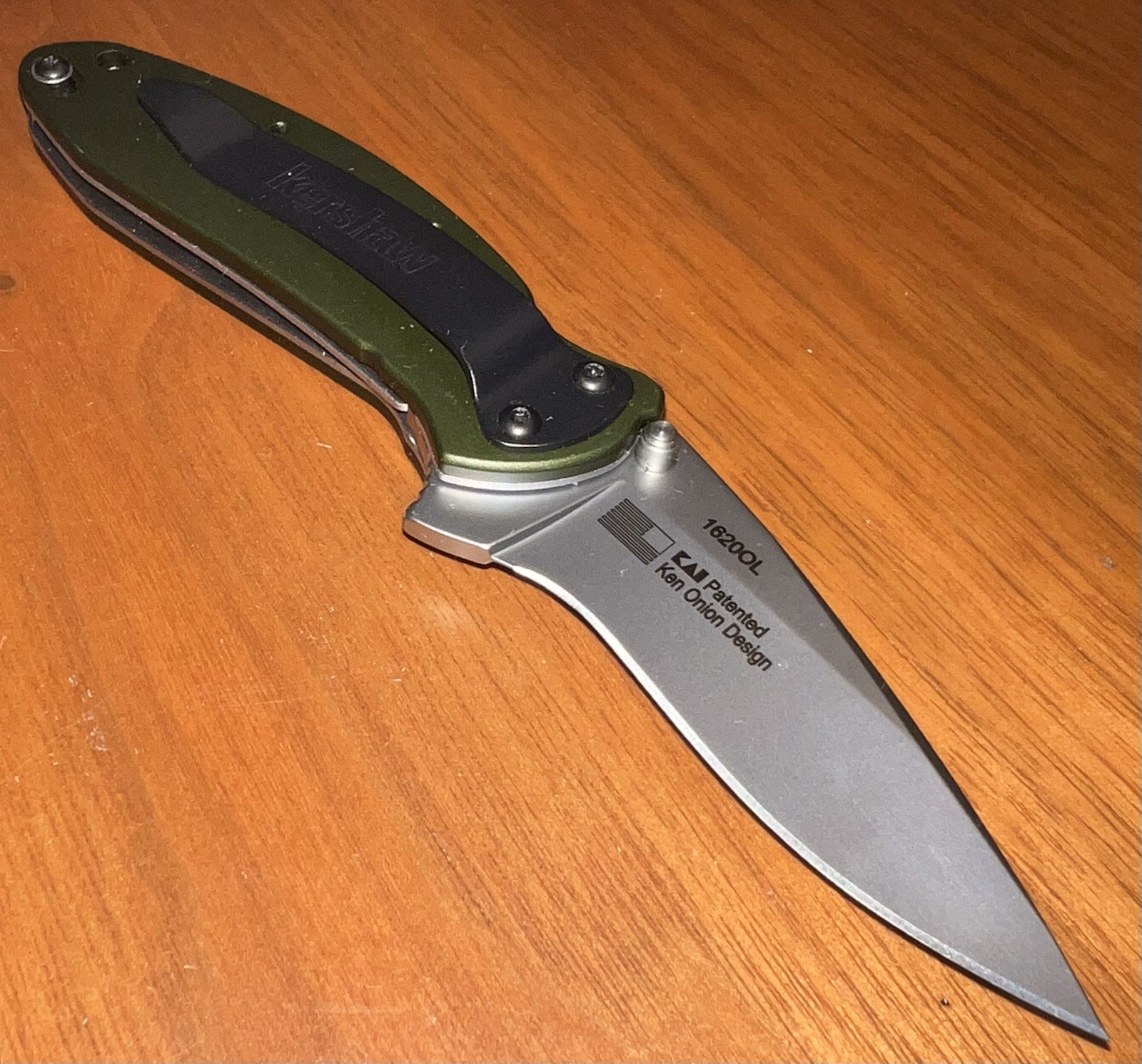 NEW! Kershaw Scallion Olive Drab 2.4” Pocket Knife (1620OL) – Ken Onion Design