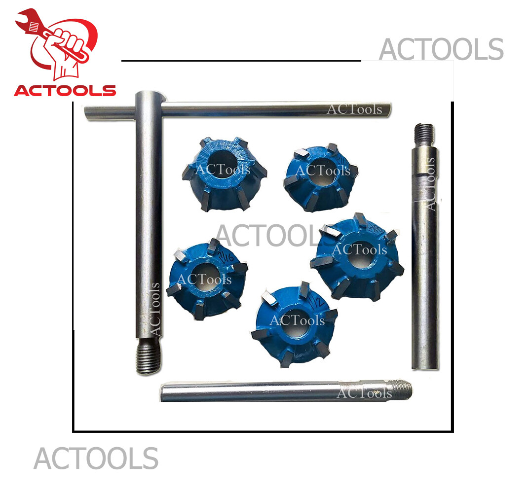 New Carbide Tipped Valve Seat Face Cutter Set Of 5 Pcs Kit Cutters Tip USA