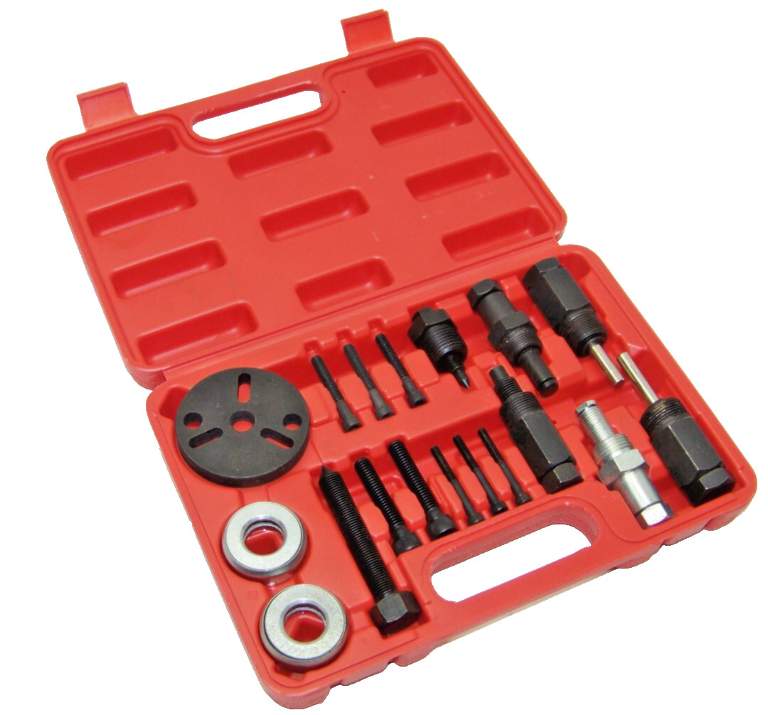 18 pcs A/C Compressor Clutch Remover Hub Puller Plates Automotive Puller Tools