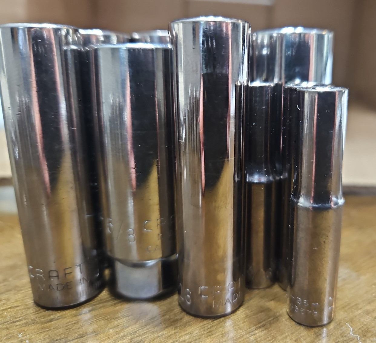 Craftsman 12, 8, 6 Point Deep And Shallow Socket Lot Set USED (84)