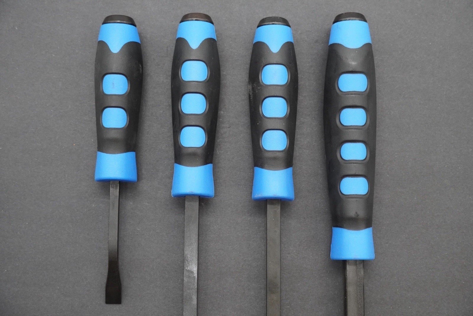 Matco Tools Pry Bar Set 4- Piece Curved Tip Strike Handle (Blue) PBSB4C No Tray