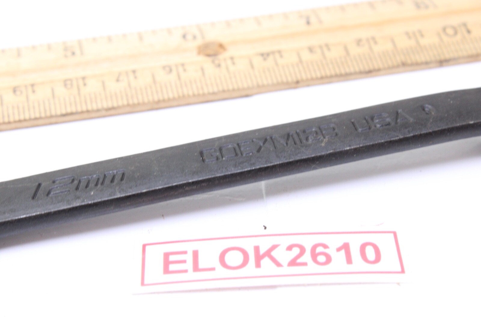 Snap-on GOEXM12B 12mm 12 Point Metric Black Oxide Short Combination Wrench USA