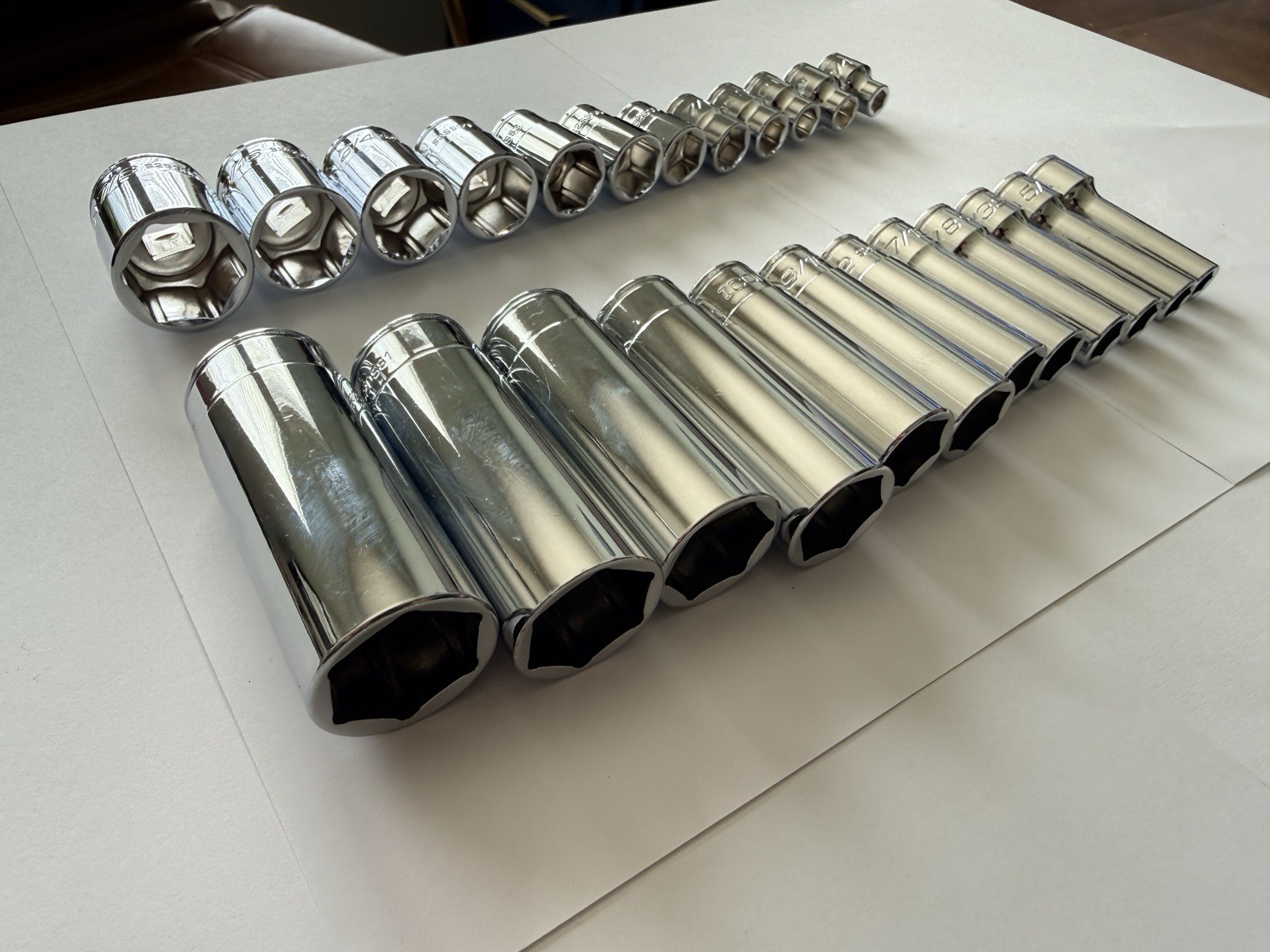 ICON Professional 3/8” Drive 6Pt SAE Shallow/Deep Socket Chrome-Choose Size SAE