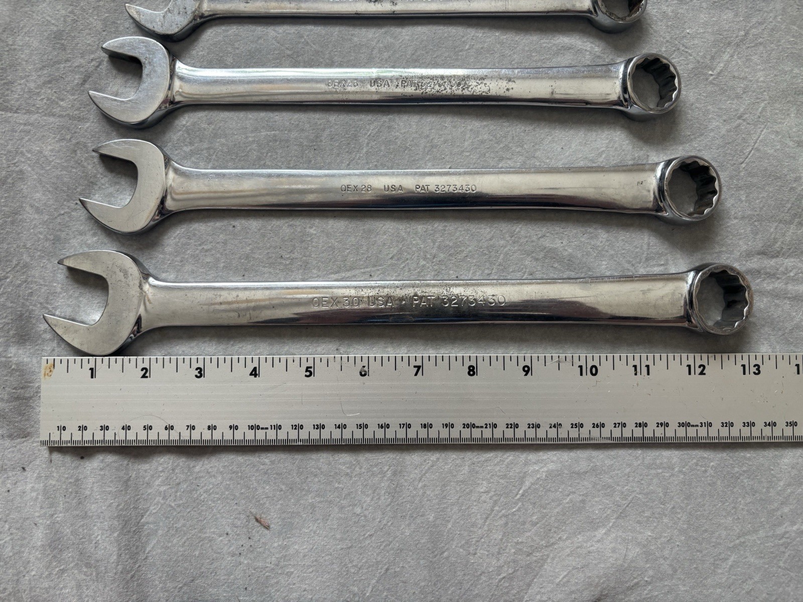 Snap On Wrenches 5 Pieces 12 Point Mechanics 11/16″ to 15/16”