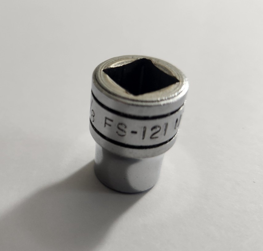 Snap On FS-121 3/8″ Drive 6pt 3/8″ SAE Shallow Chrome Socket – Made in USA