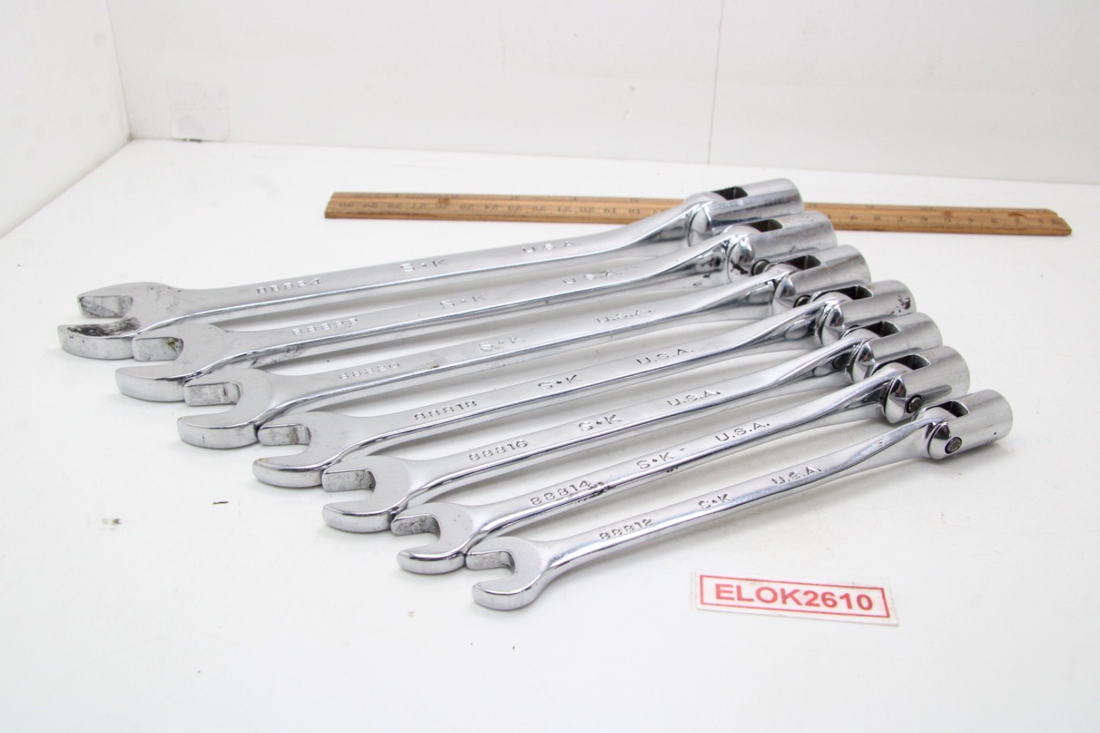 SK Tools 88812-88824 3/8 – 3/4 12 Point Flex Head Superkrome Socket Wrench Set