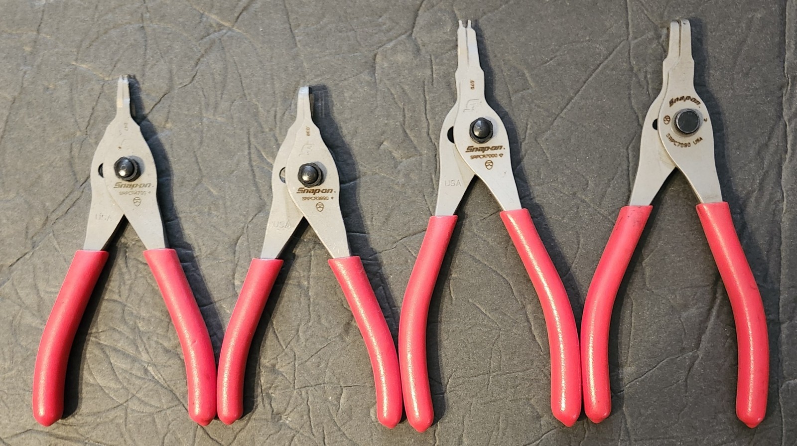 Random Snap On Tool Lot Screw Ratchet Driver Pliers Hammer Awl Snap Ring Retaini