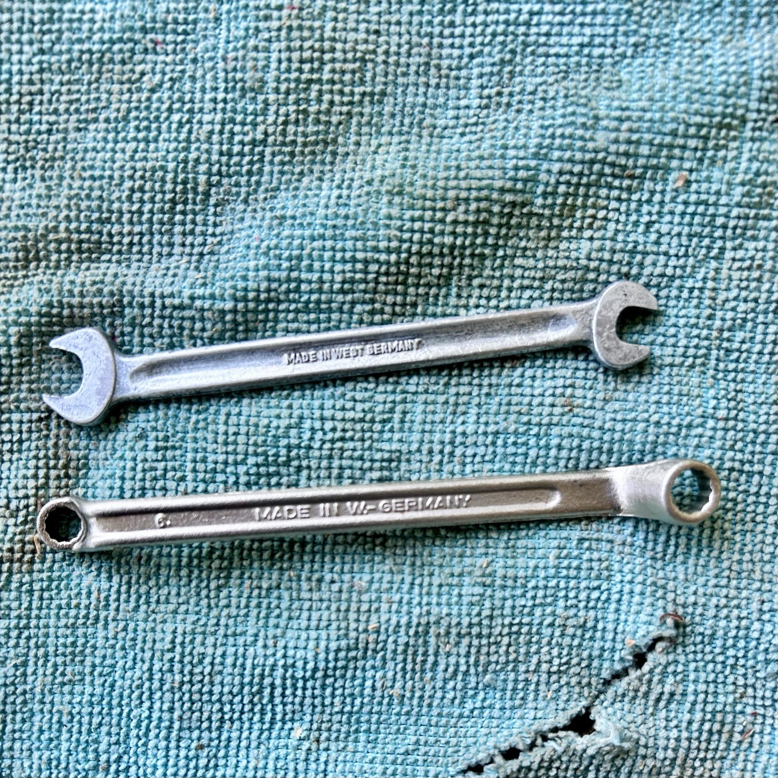 2 Small West Germany Double Box & Open End Wrenches SAE & Metric Free Shipping