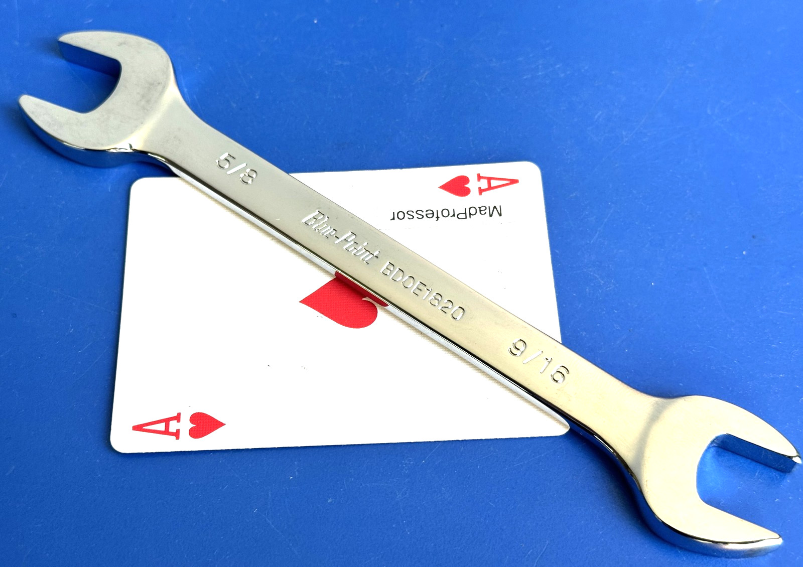 Blue Point Chrome SAE Fractional 5/8 x 9/16″ Double Open End Wrench BDOE1820 NEW