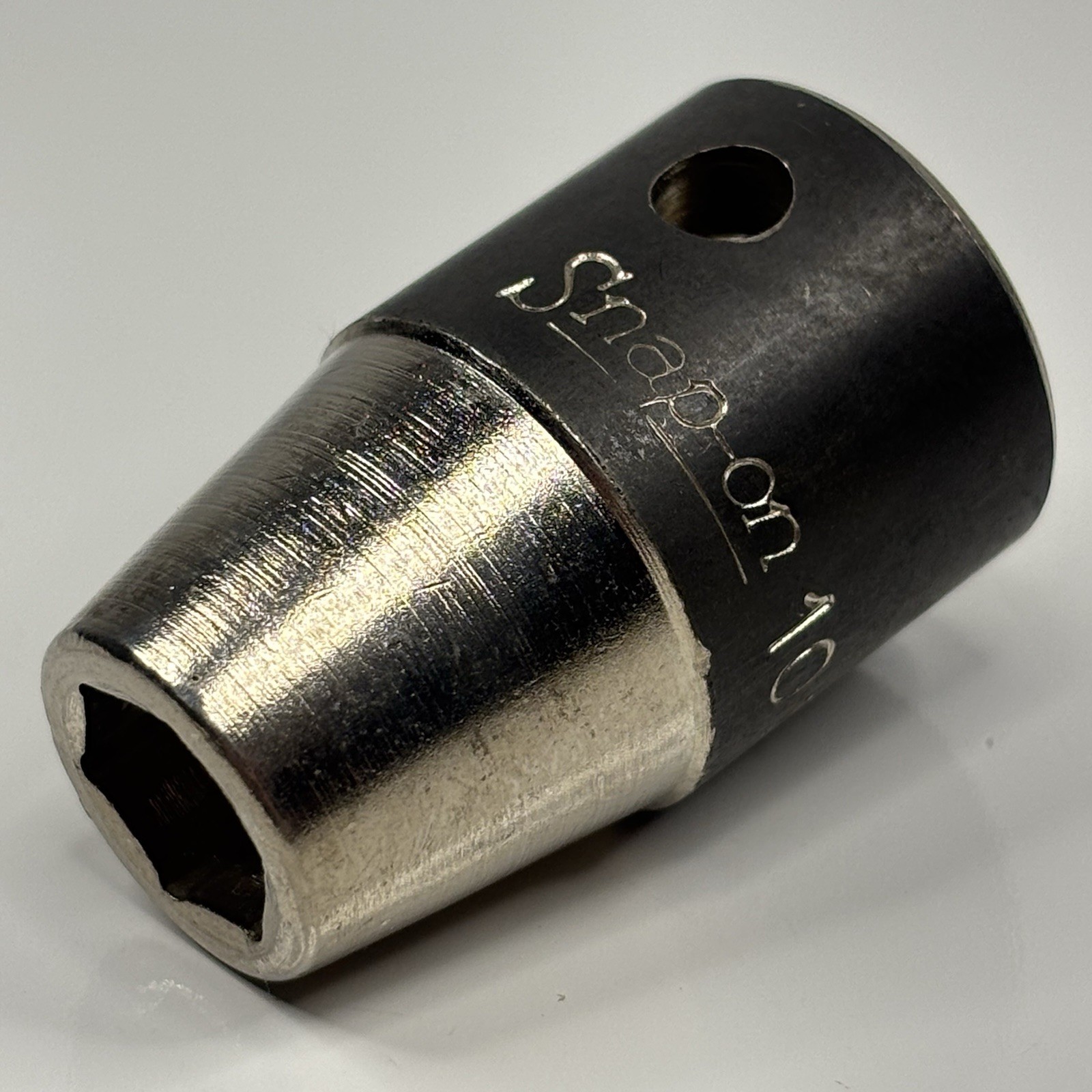 Snap On IMM100 1/2 Dr 6Pt Metric 10mm Flank Dr Shallow Impact Socket USA VTG VGC