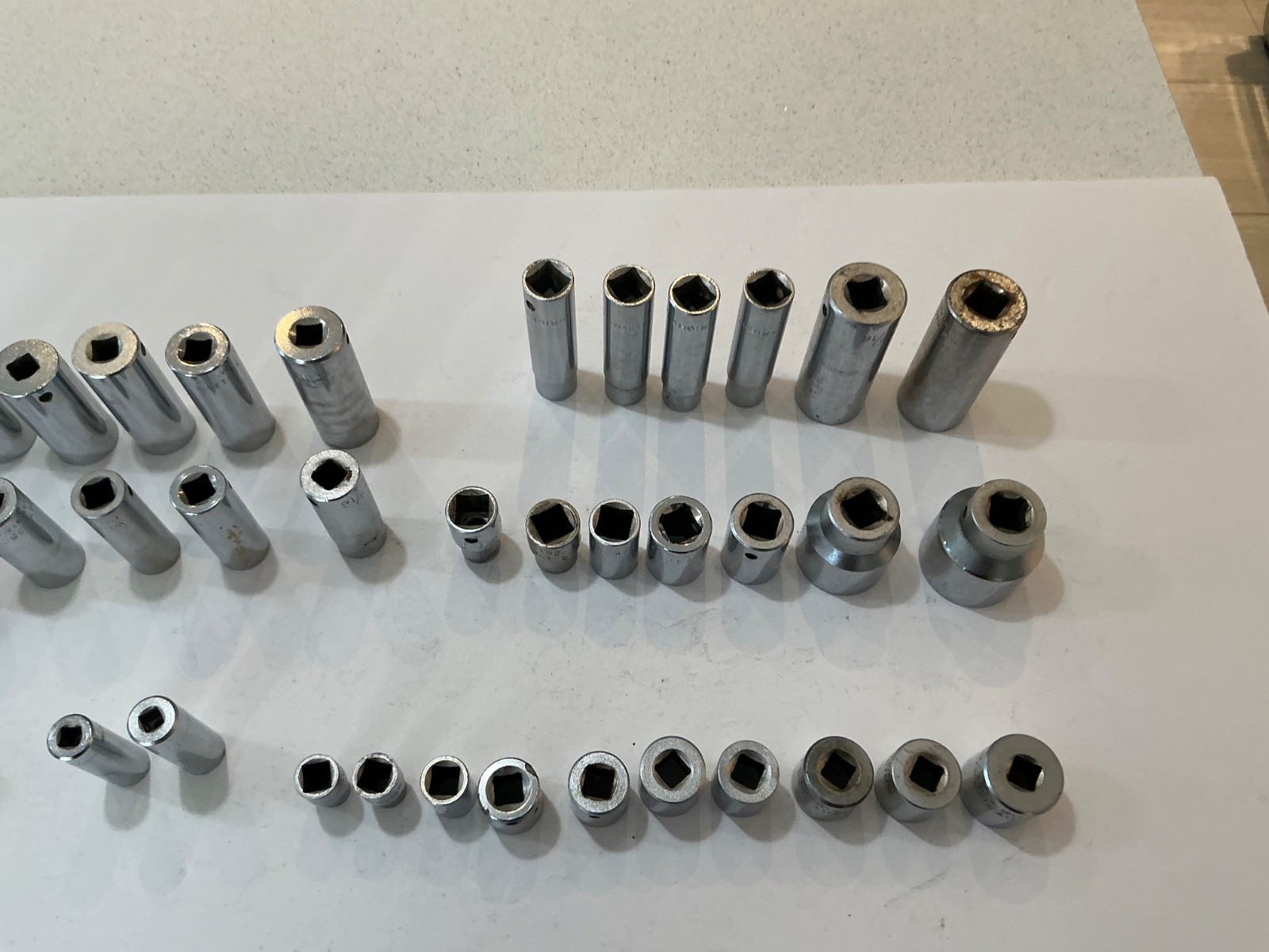 Asst Wright sockets 1/4″,3/8″,1/2″ deep&shallow SAE/MM 41 pc all for $100 OBO US
